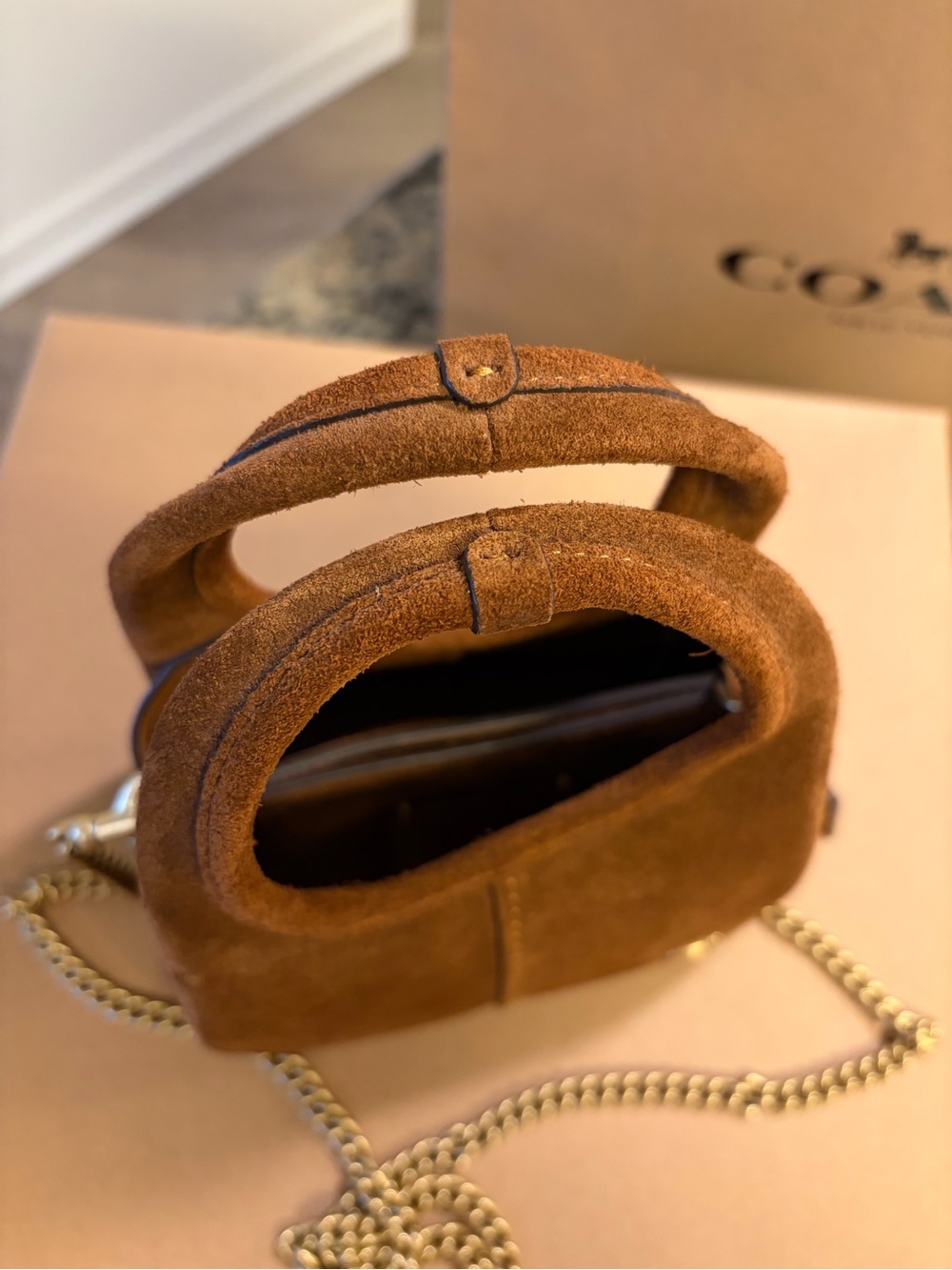 Coach Lana 19 in Warm Brown Suede - Picture 7 of 9